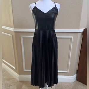 Zara dress faux leather medium black